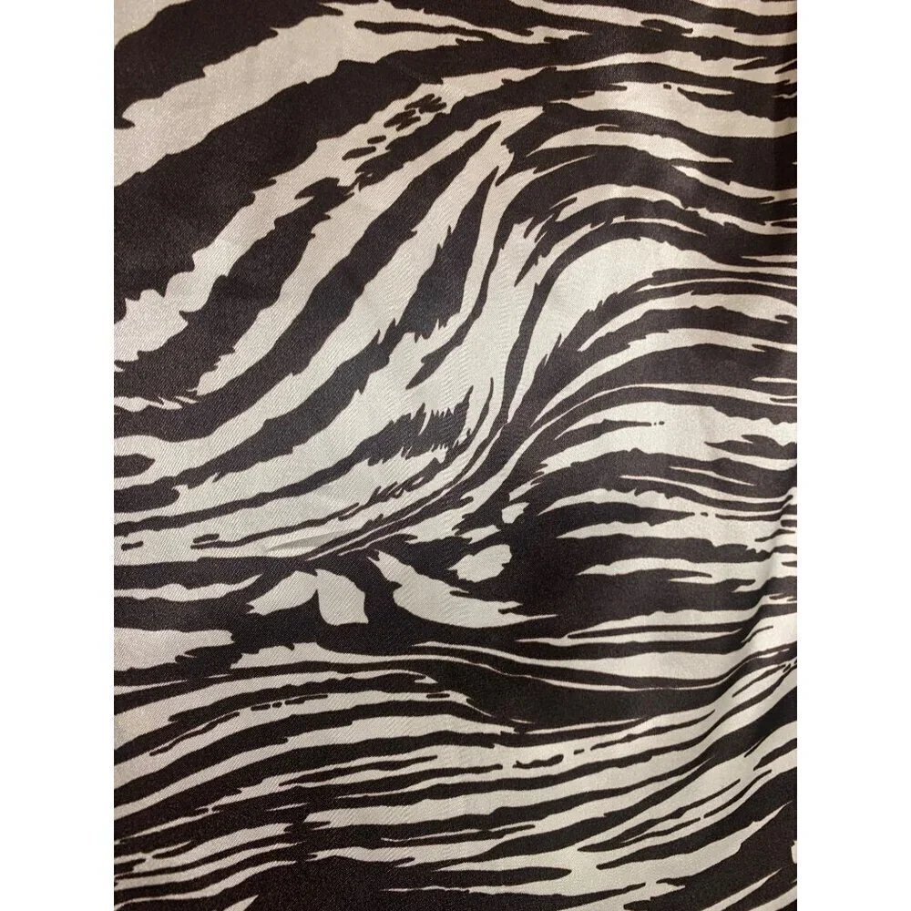 Perceptions Zebra Animal Print Business Casual Tank Top Women's Size 16 Y2K P10